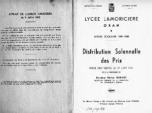 LYCEE LAMORICIERE DISTRIBUTIONS PRIX  29 JUIN 1955   (2)